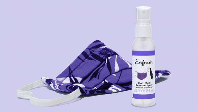 Cloth Mask Refresher Spray with Mask